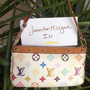 Authentic LE multicolor pouchette blanc